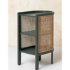 Classic Cane Bedside Table In Sage
