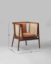Classic Rattan Sheesham Wood Lounge Chair