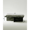Black Coffee Table in Solid Stone Marble