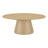 Modern Solid Oak Round Coffee Table