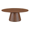 Modern Solid Walnut Round Coffee Table