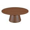 Modern Solid Walnut Round Coffee Table