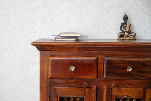 Modern Vinca Classy Solid Sheesham Wood Buffet Sideboard