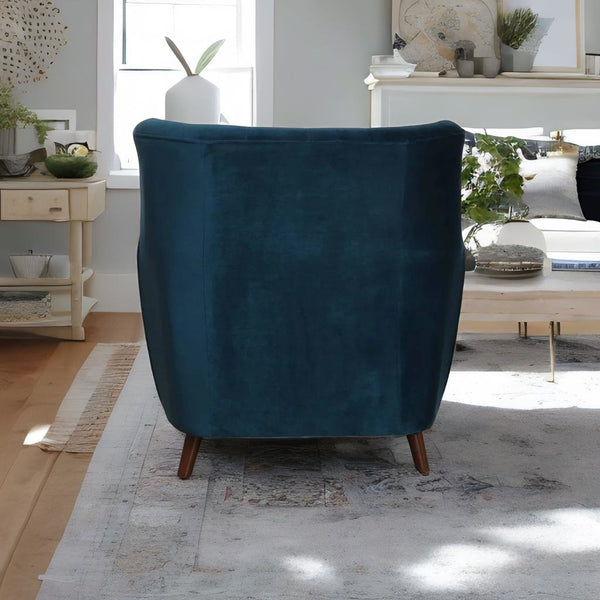 Classic Solid Sheesham Wood and Fabric Single Seater Sofa