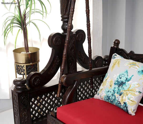 ClassicSolid Wood Walnut finish 2 Seater Swing Chair