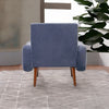 Fabric & Wooden Single Seater Sofa Blue Finish