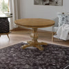 Antalya Modern Rattan Solid Mango Wood Round 4 Seater Dining Table Set