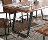 Live Edge Solid Wood 6 Seater Dining Table Set With Bench