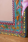 Jaipuri Handpanited and Handcarved Mirror Frame