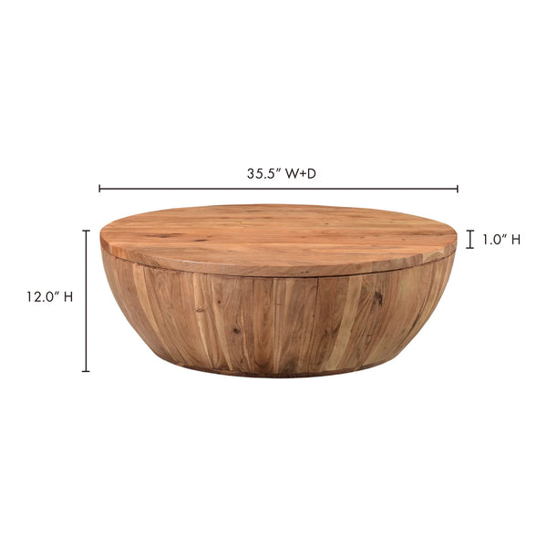 Modern Clean Round Storage Coffee Table