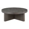 Modern Solid Round Coffee Table In Brown