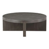 Modern Solid Round Coffee Table In Brown