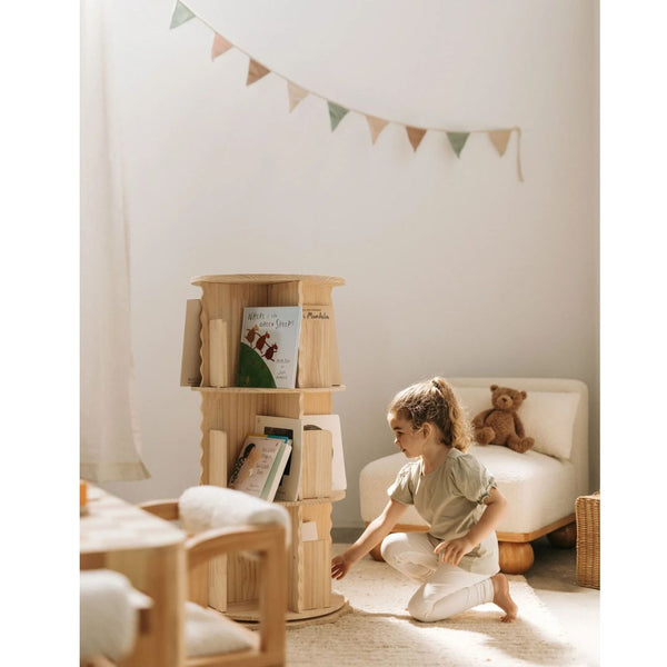 Kids Rotating Bookshelf And Organizer