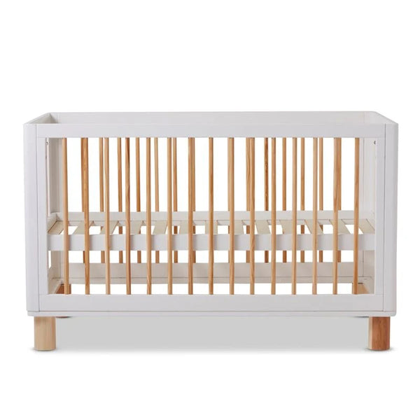 Baby Cot In Natural And White Finish