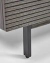Contemporary Mango Wood Black & Distressed Finish T.V. Unit