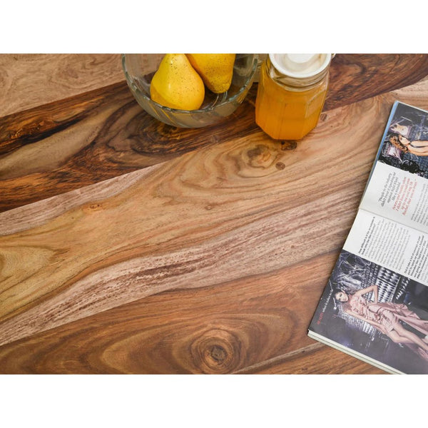 Sheesh Rattan Solid Sheesham Wood Round Dining Set With Chairs - 4 Seater, 6 Seater - All Sizes