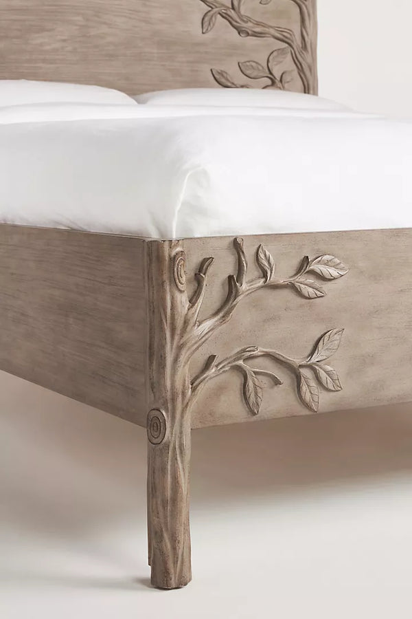 Viola Luxury Hand Carved Solid Wood Bed - All Sizes