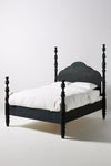 Colonial Acacia Wood Poster Bed With Black Finish