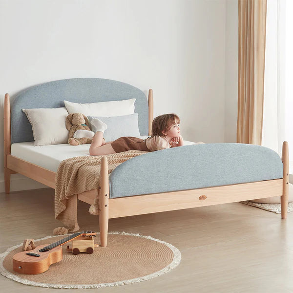 Kids Queen Bed with Fabric Covers