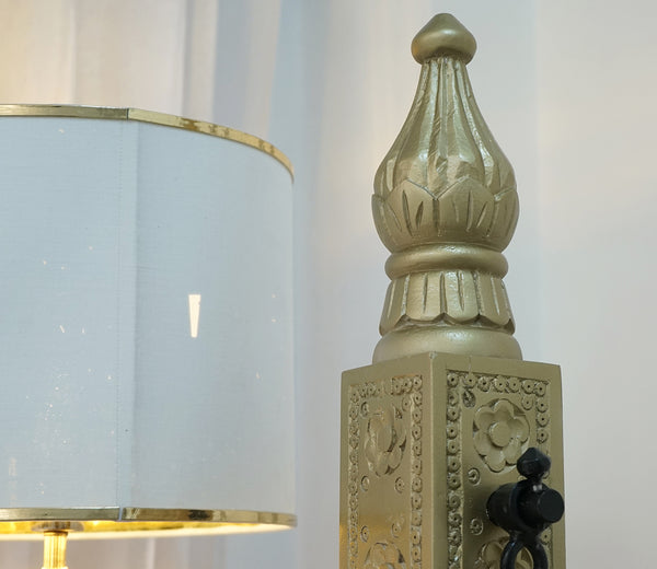 Modern Mango Solid Wood Gold Finish 2 Seater Swing Chair