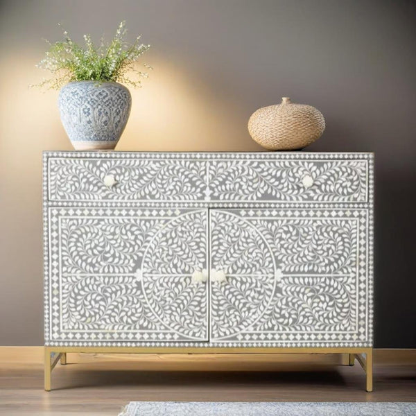 Bone Inlay Floral Sideboard