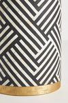 Bone Inlay Side Table - Geometric pattern
