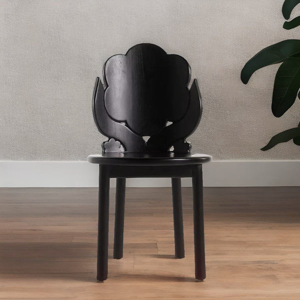 Classic Acacia Wood Carved Dining Chair