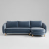 Modern Curved Velvet Sofa