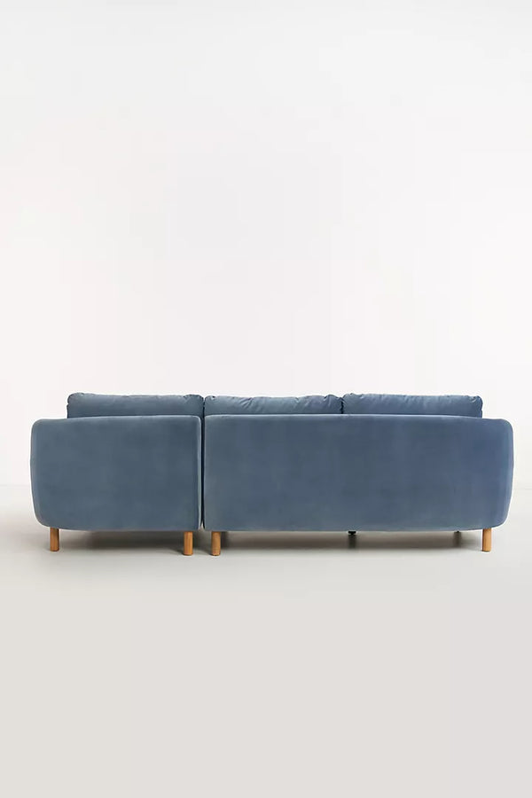 Modern Curved Velvet Sofa