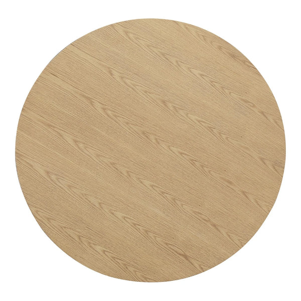 Modern Solid Oak Round Coffee Table