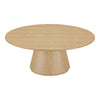 Modern Solid Oak Round Coffee Table