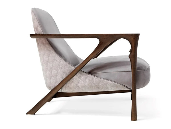 Modern Leather armchair with armrests