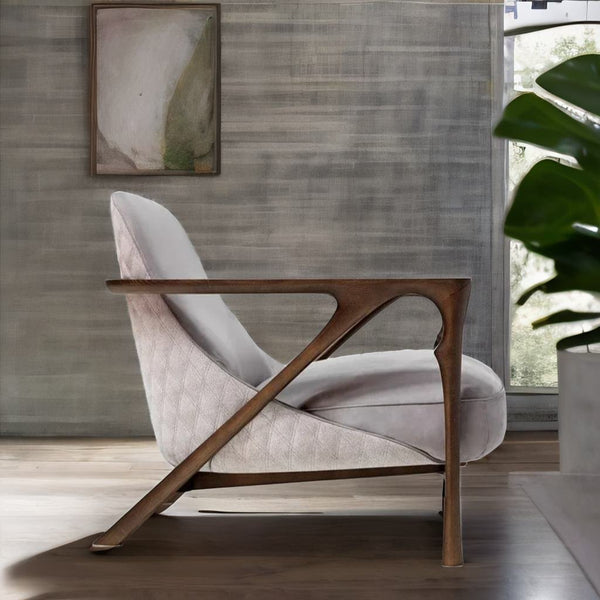 Modern Leather armchair with armrests