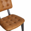 Classic Solid Wood Leather Dining Chair - Black Finish