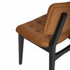Classic Solid Wood Leather Dining Chair - Black Finish