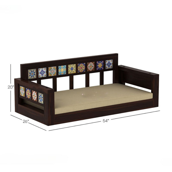 Classic Solid Wood Walnut finish 2 Seater Swing Chair