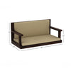 ClassicSolid Wood Walnut finish 2 Seater Swing Chair