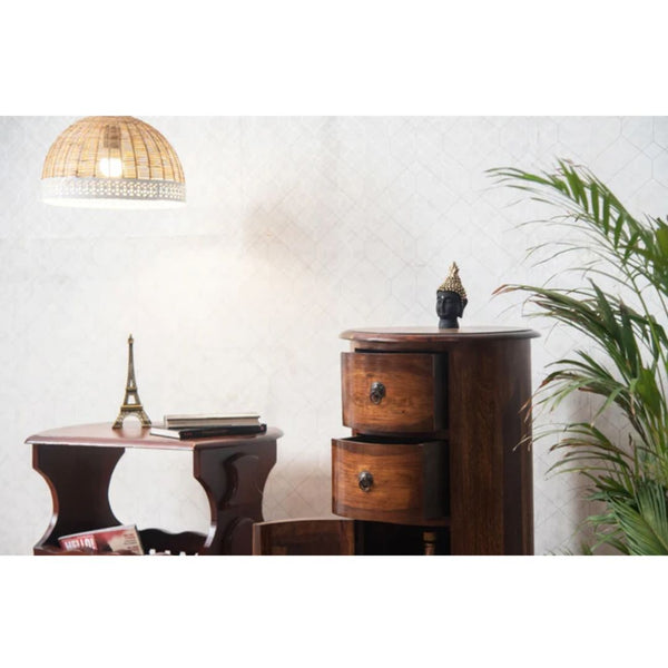 Classic Sheesham Wood Olive Bar Cabinet