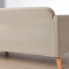 Classic Solid Sheesham Wood and Fabric L Shaped Sofa