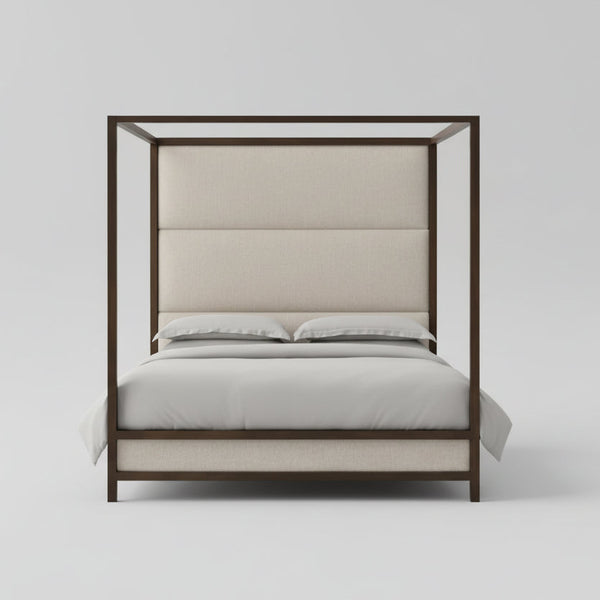 Abilene Sheesham Wood Upholstered Poster Bed