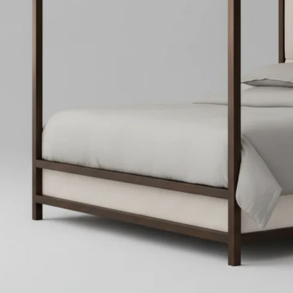 Abilene Sheesham Wood Upholstered Poster Bed