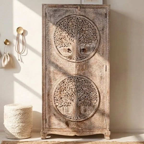 Adoni Hand Carved Wardrobe