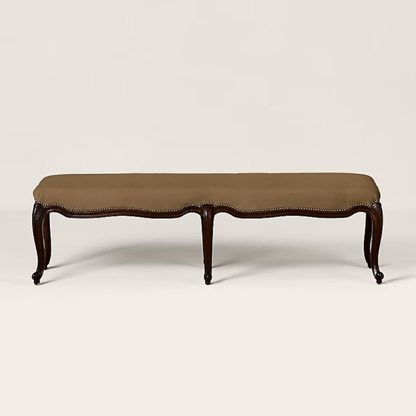Akureyri Solid Wood Upholstered Bench