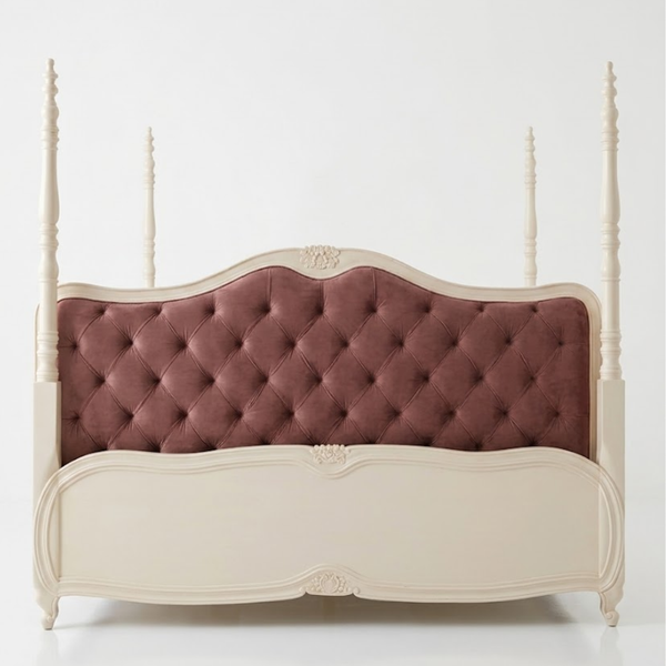 Alberton Solid Wood Poster Bed In White Finish