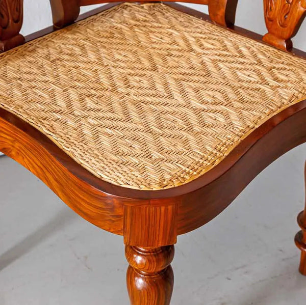 Albion Teakwood Corner Chair with Cane