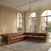 Altamira Solid Wood Leather Sectional Sofa
