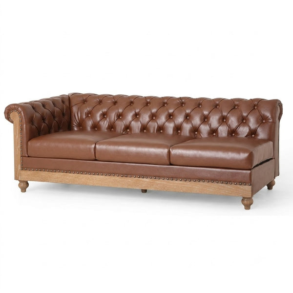 Altamira Solid Wood Leather Sectional Sofa