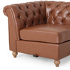 Altamira Solid Wood Leather Sectional Sofa