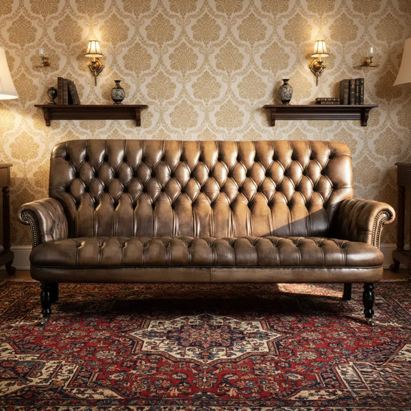 Alton Vintage Leather 3- Seater Sofa