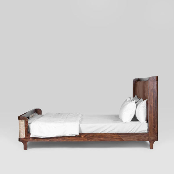 Amarillo Rattan Solid Wood Bed - All Sizes